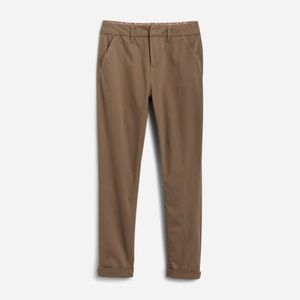 Brown straight leg high waist pants